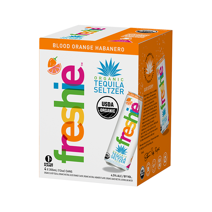 Freshie Organic Tequila Seltzer Blood Orange Habanero - 4 Pack