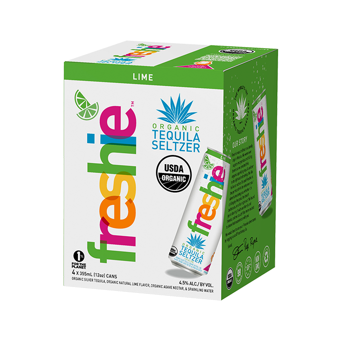 Freshie Organic Tequila Seltzer Lime 4 Pack Freshie Tequila Seltzer