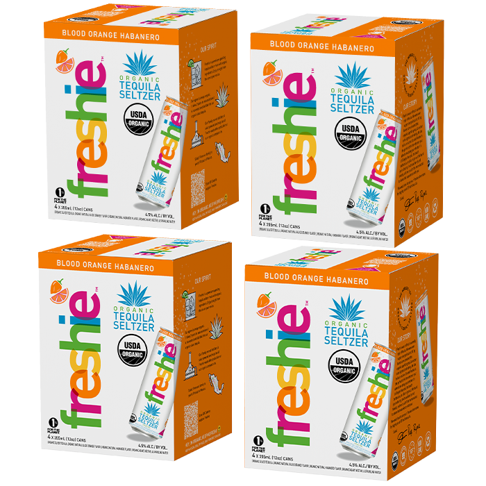 Freshie Organic Tequila Seltzer Blood Orange Habanero - 4 Pack