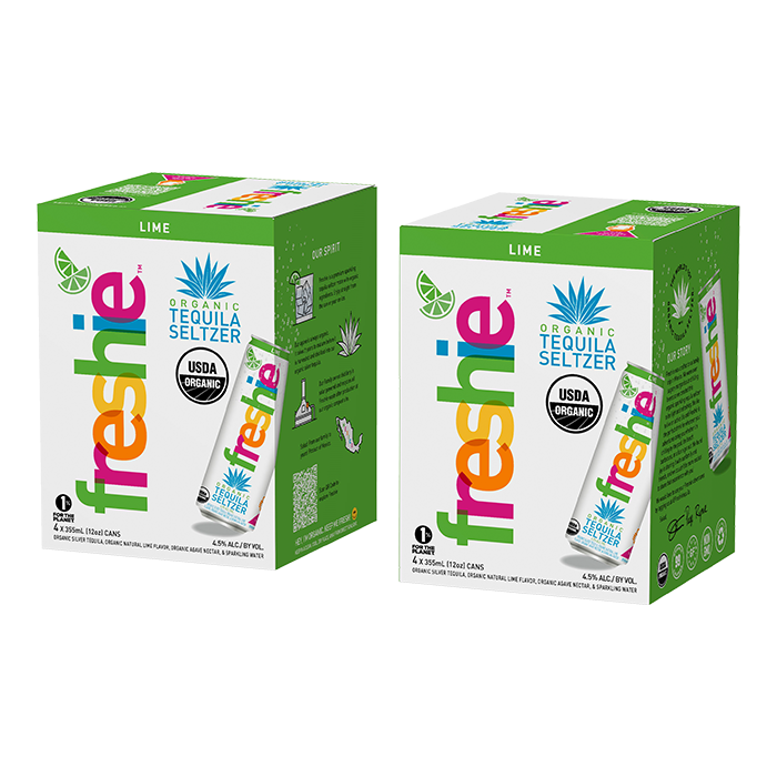Freshie Organic Tequila Seltzer Lime - 4 Pack