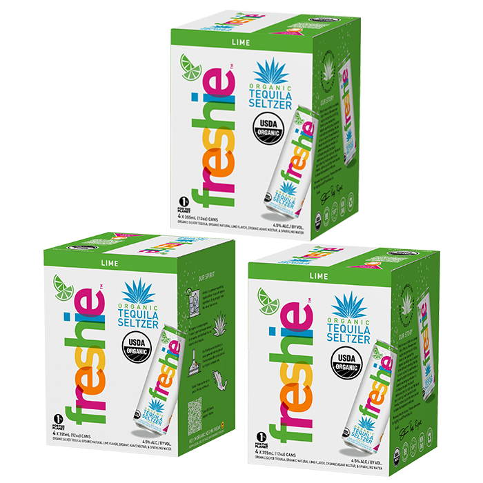 Freshie Organic Tequila Seltzer Lime - 4 Pack